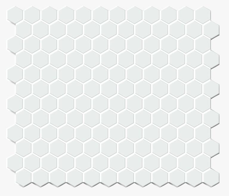 Porcelain Mosaic Hexagon White Matte (NS31000)