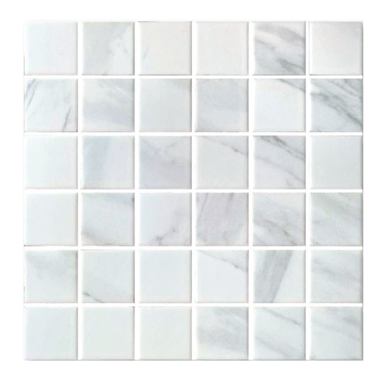 PORCELAIN MOSAIC  CARRARA WHITE (PMWB82223)