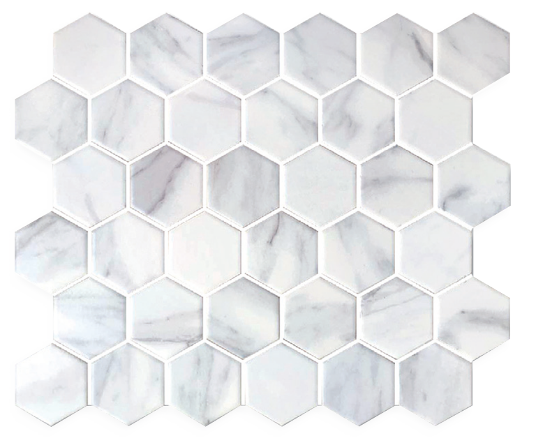 Porcelain Mosaic Carrara White  MATTE (PMMT82223)