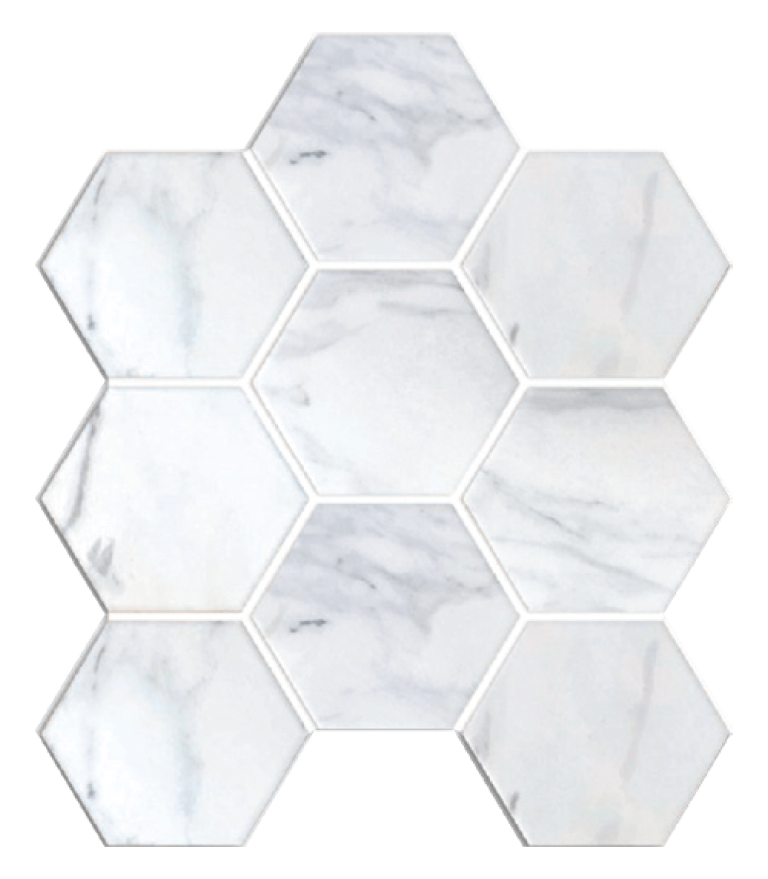 Porcelain Mosaic Carrara White Matte (PMFQ82223)