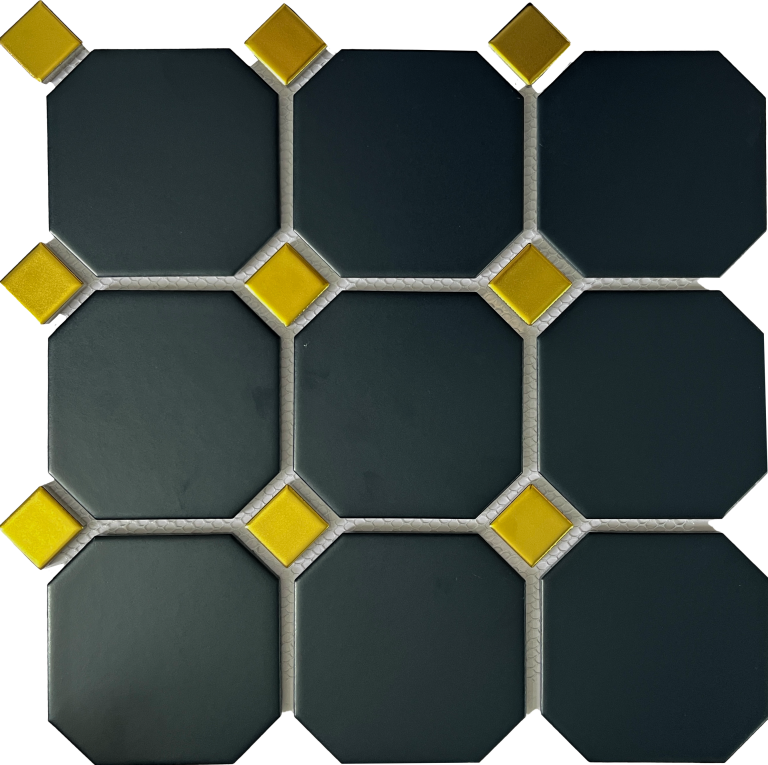 PORCELAIN MOSAIC DARK BLUE & GOLD MATTE (BJ956669)